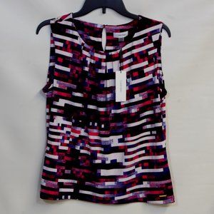 Calvin Klein Women's Sleeveless Multicolor Tank Blouse NWT